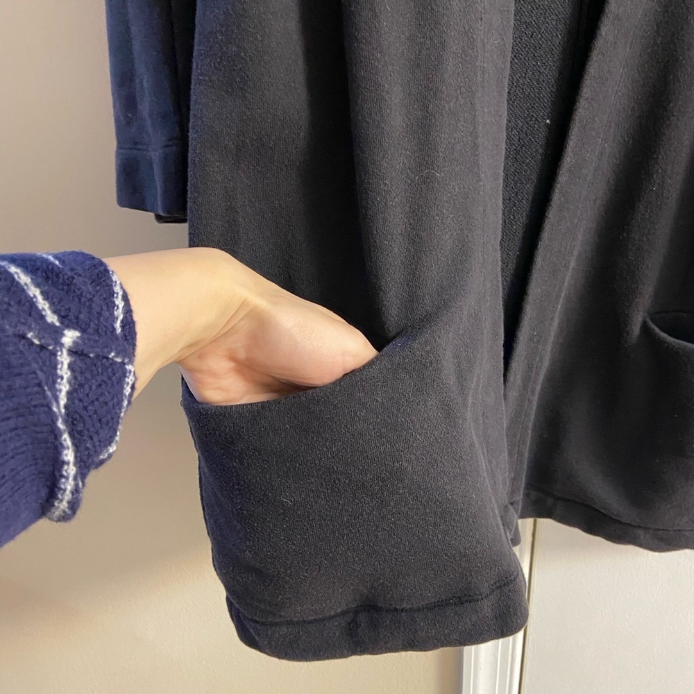Aritzia Wilfred free black open front kimono cardigan relaxed fit Small - Picture 5 of 7